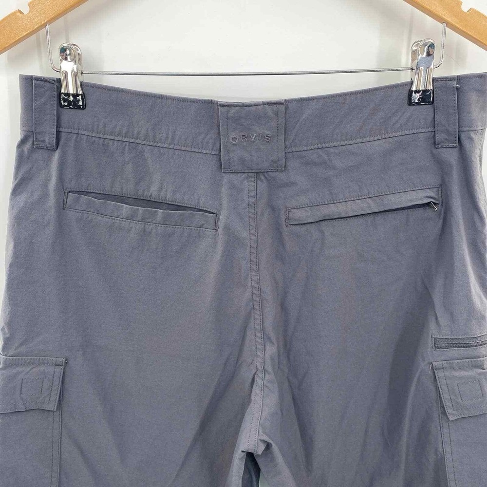 Orvis Cargo Shorts Mens 32 Gray Nylon Quick Dry Pockets Gorpcore - Picture 9 of 11